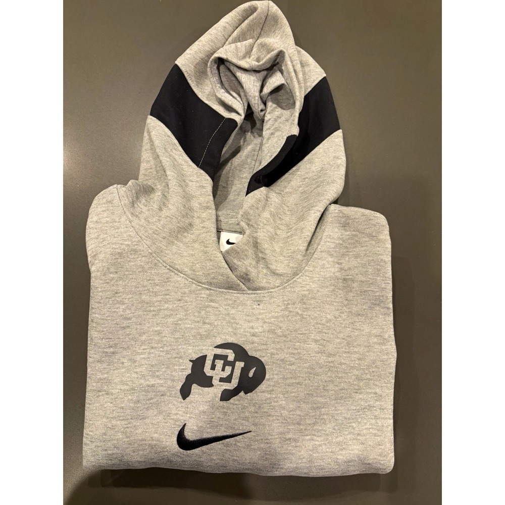 Nike Colorado Buffaloes Hoodie Mens Large Tall Grey CU Buffs Pullover DO3864-063